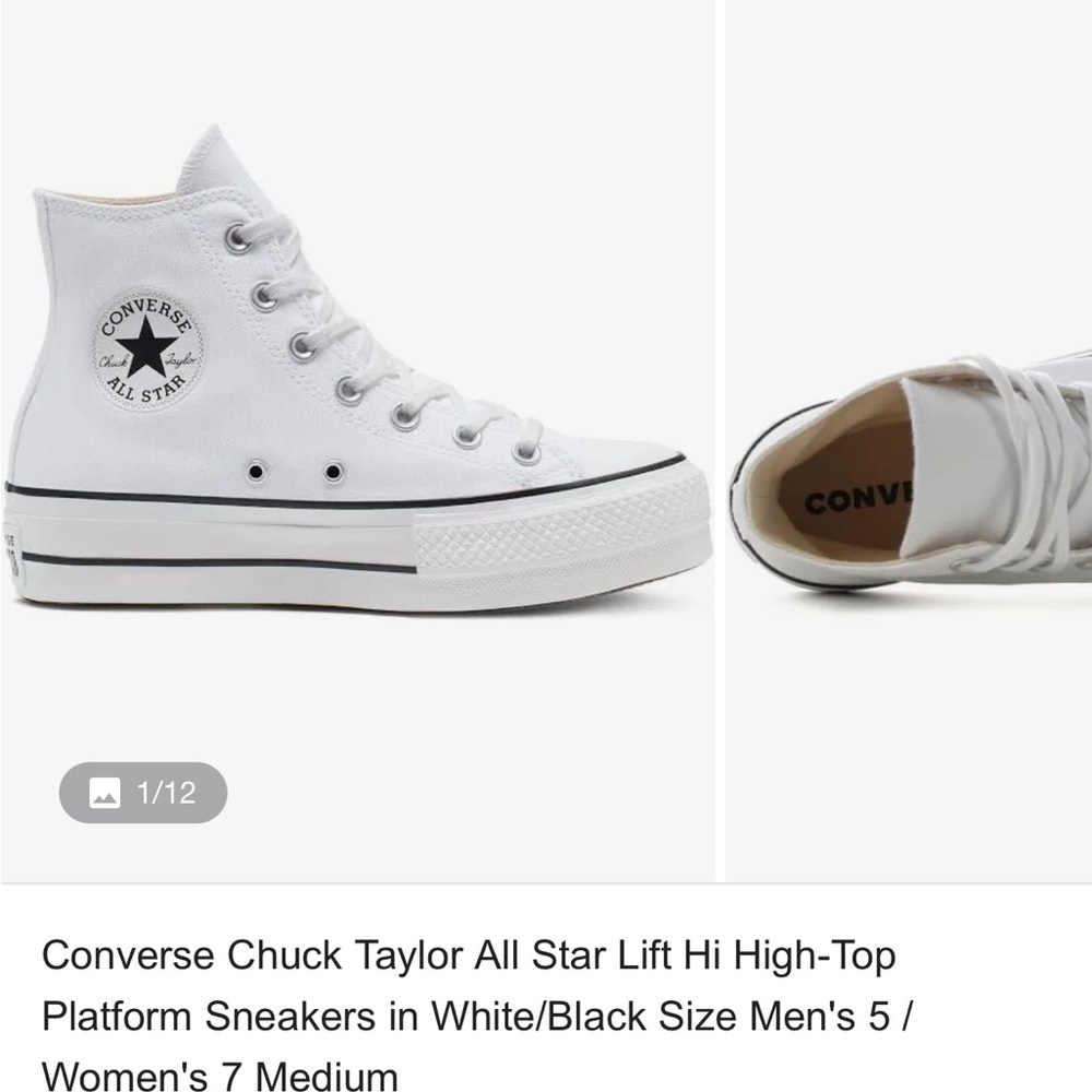 Size 7.5 Chuck Taylor Converse Chunky High-Tops